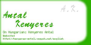 antal kenyeres business card